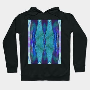 Turquoise psychedelic pattern Hoodie